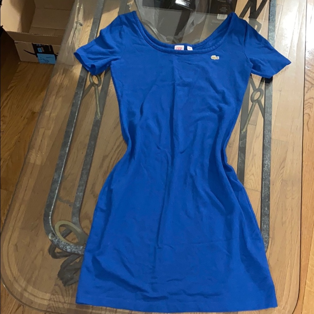 Lacoste blue body con dress
